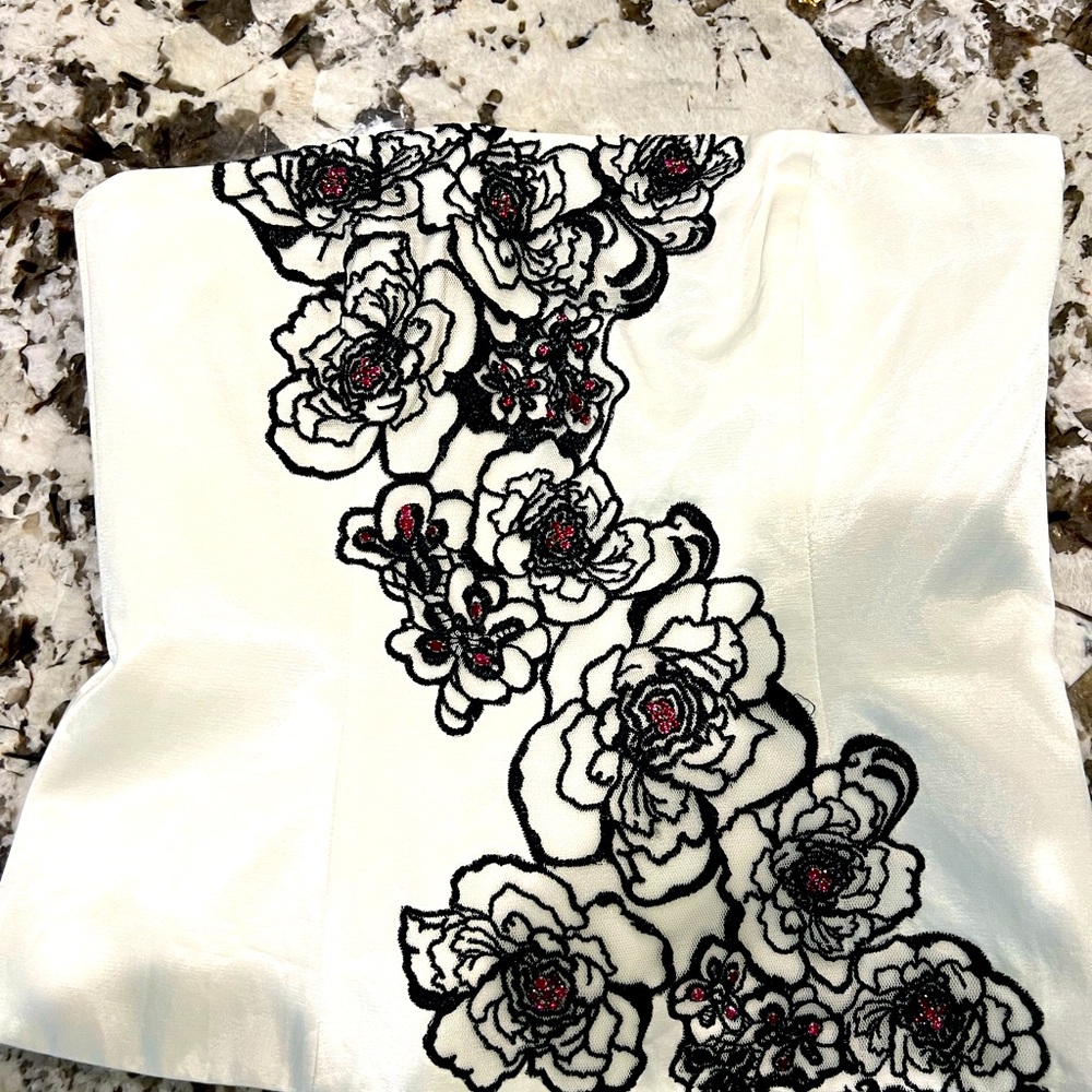 WHBM embroidered bustier